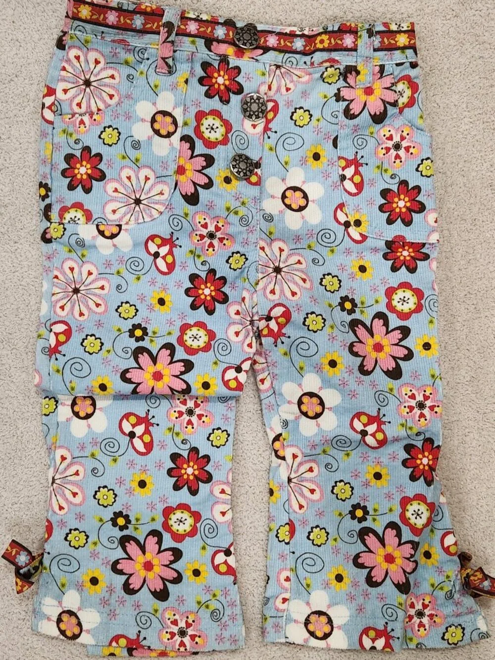 Lil' Jellybean - Girls' 2-Pc Peacock Corduroy Pant Set